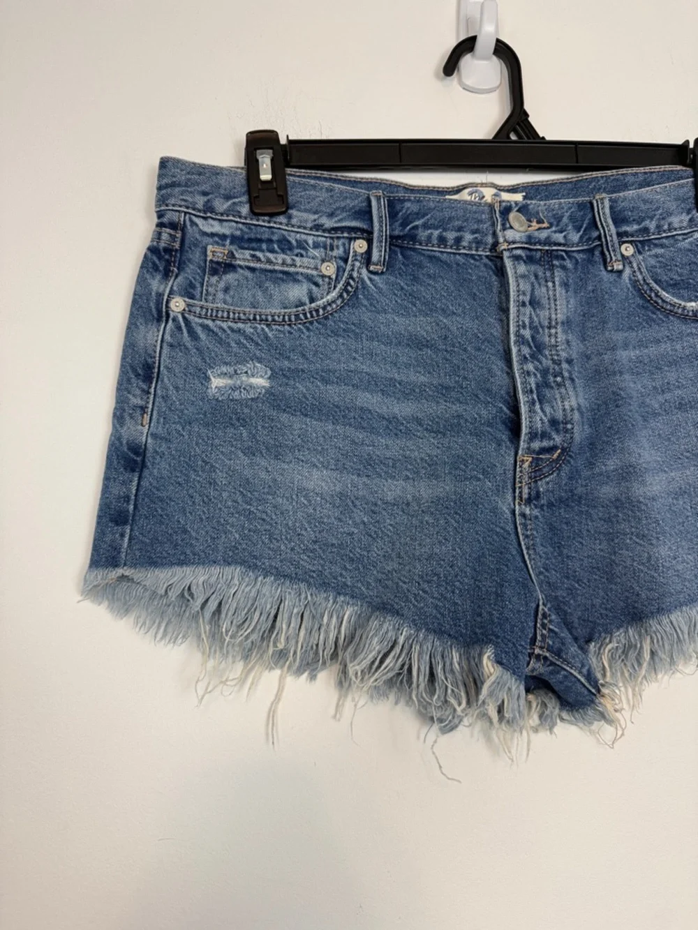 Free People Loving Good Vibrations High-Rise Distressed Shorts. Size 31. NWT.